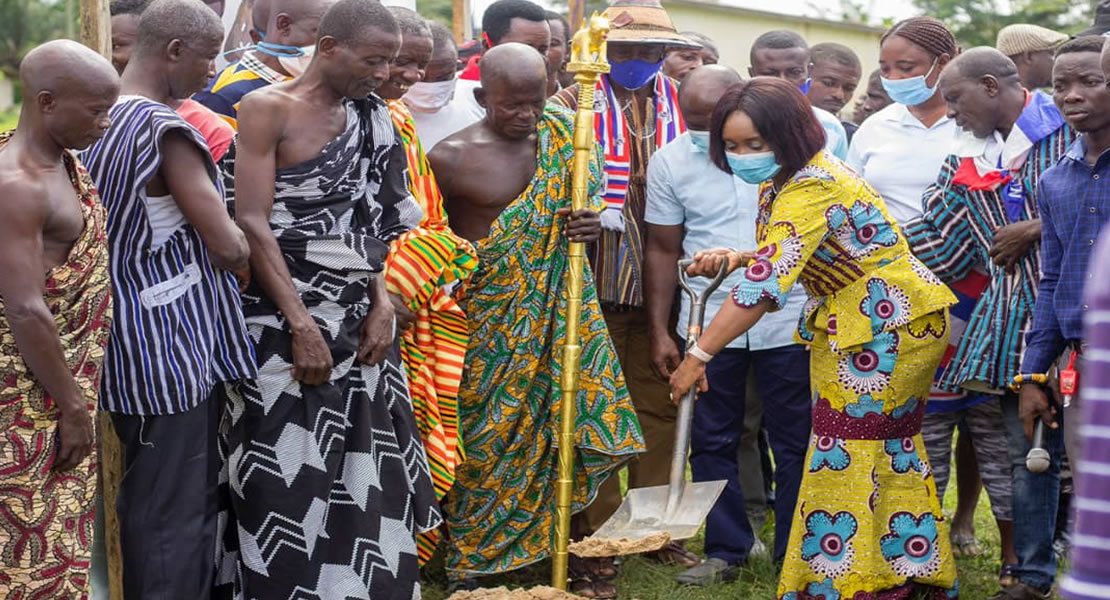 Atiwa East MP cuts sod for construction of Astro turf Park