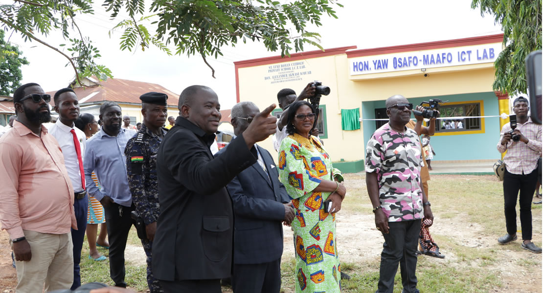 Akim Oda MP commissions six-unit classroom, ICT and ten-seater toilet