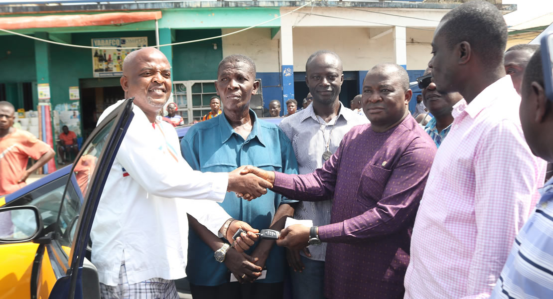 Akim Oda MP fulfills promise; gives out 10 out of 30 drive and own taxis