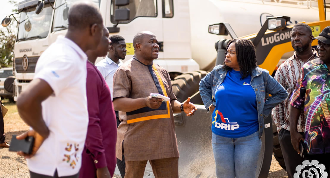 Akyem Oda MP inspects equipment for District Road Improvement Programme